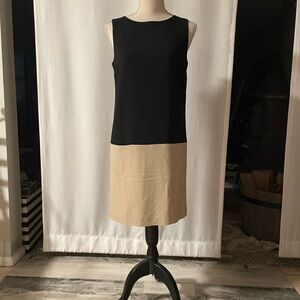 DKNY Black and Tan sleeveless Dress
